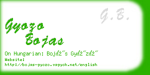 gyozo bojas business card